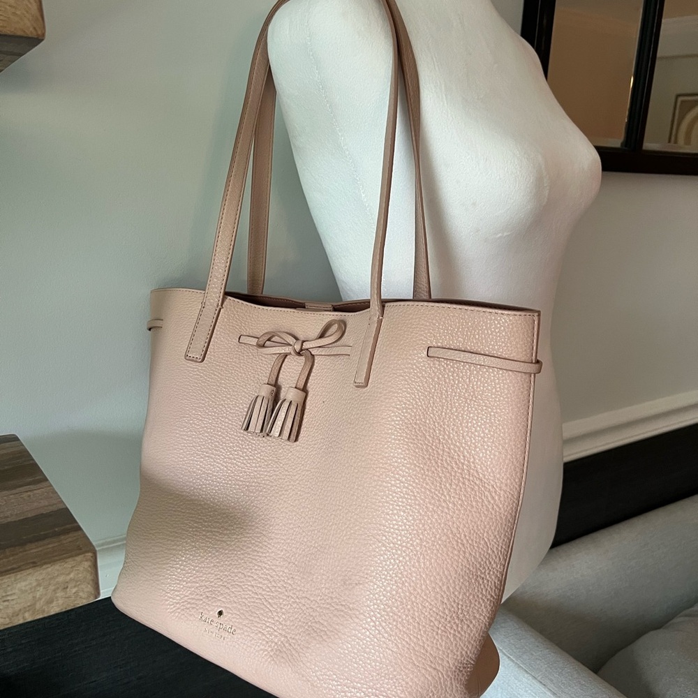 Kate Spade Hayes Pebble Leather Pink Blush Tote - Picture 2 of 15